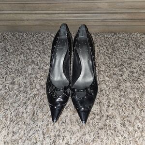 Nine West Black Patent Heels